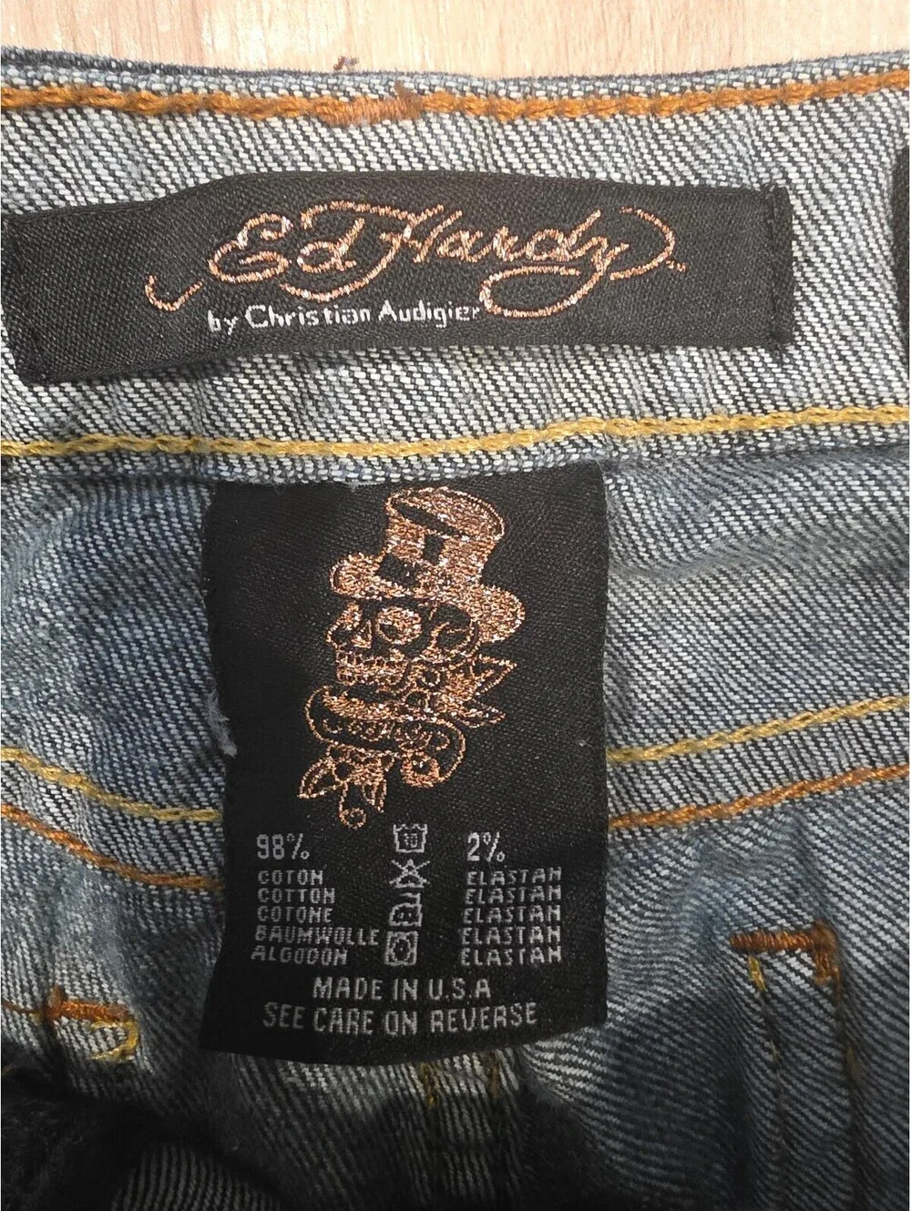 Ed Hardy Women's Embroidered Bootcut Jeans Size 26